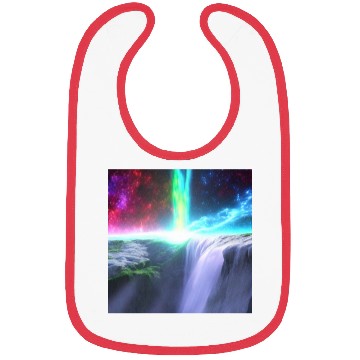 Discover rainbow space waterfall Bibs