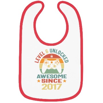 Discover Level 6 Unlocked Awesome 2017 Video Gamer 6th Bibs