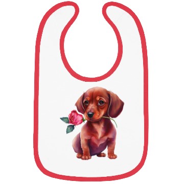 Discover Valentines Day Romantic Dachshund Bibs