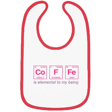 Discover COFFEE - with elements of the periodic table Bibs