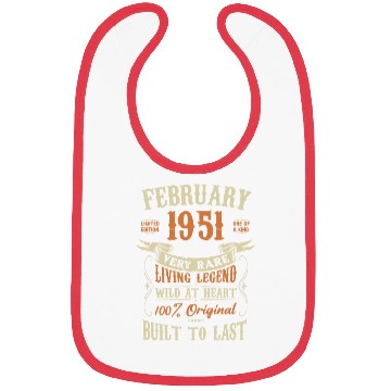 Discover February 1951 Birthday Surprise Bibs