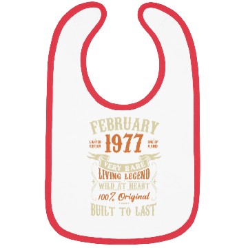 Discover February 1977 Birthday Surprise Bibs