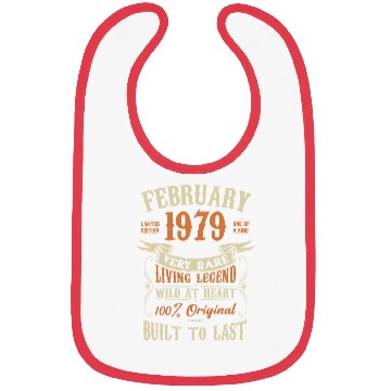 Discover February 1979 Birthday Surprise Bibs