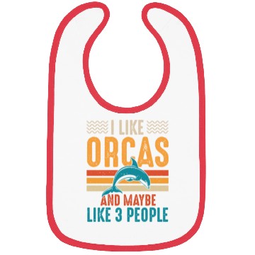Discover I Like Orcas and Maybe 3 People, Orca Killer Whale Bibs