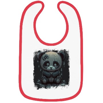 Discover cute sad panda Bibs
