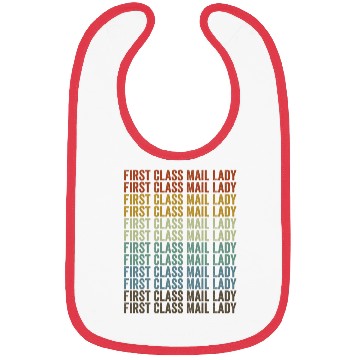 Discover First Class Mail Lady Postal Worker Mail Lady Bibs