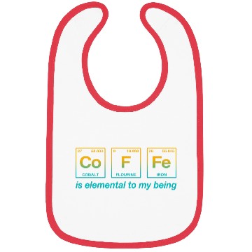Discover COFFEE - with elements of the periodic table Bibs