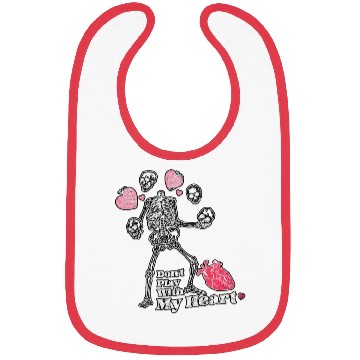 Discover Don't Play With My Heart Skeleton Valentine's Day Bibs