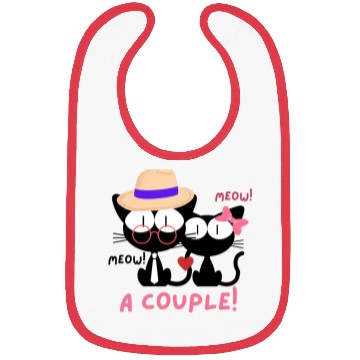 Discover sweet couple cats for valentine gift Bibs