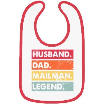 Discover Husband Dad Mailman Legend Funny Postal Workerdadg Bibs