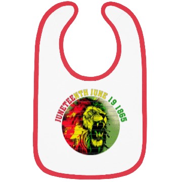 Discover Juneteenth lion Black Pride African American Bibs