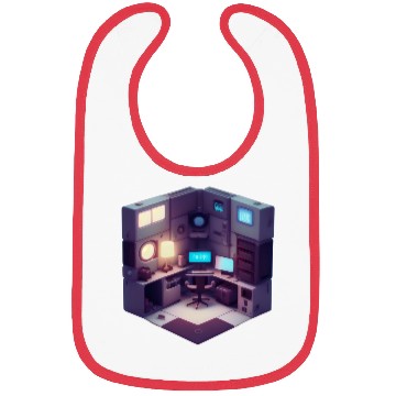 Discover Vapor Wave Isometric Room Design Bibs