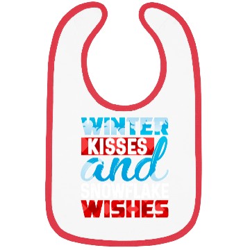 Discover Winter Kisses And Snowflake Wishes Bibs