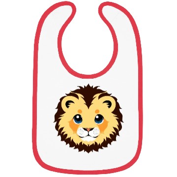Discover Royal Cartoon Lion - King of the Jungle 8 Bibs