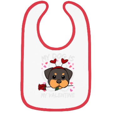 Discover My Dog Is My Valentine Bibs