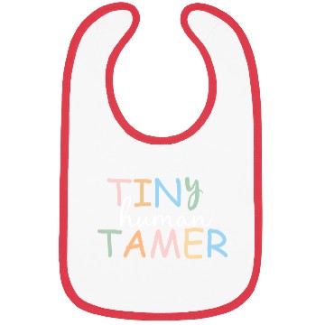 Discover Teacher Bibs, Tiny Human Tamer, Kindergarten Bibs