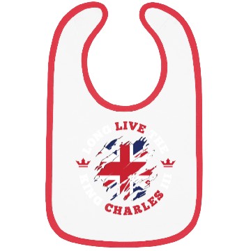 Discover King Charles 3rd British Flag Coronation Bibs