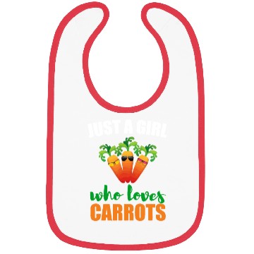 Discover Just A Girl Who Loves Carrots Funny Vegetable Love Bibs