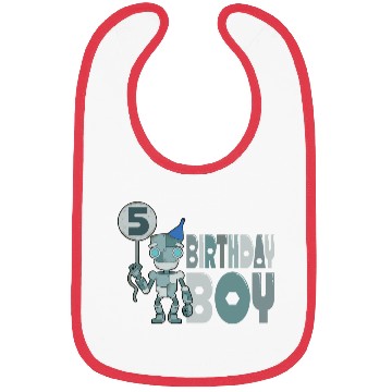 Discover Birthday Boy 5 Years Old Bibs