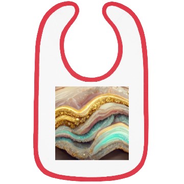 Discover Pastel Pink Teal Agate Geode Stone Bibs