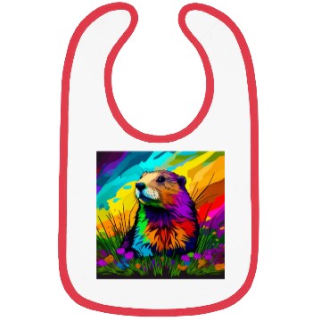 Discover multicolor groundhog.groundhog day ,groundhog gift Bibs
