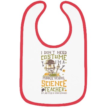 Discover Middle School Science Teacher - Halloween Costume Bibs