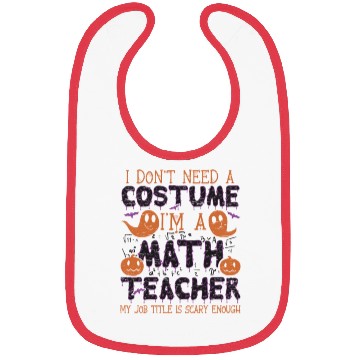 Discover Math Teachers Love Brains - Halloween Costume Math Bibs