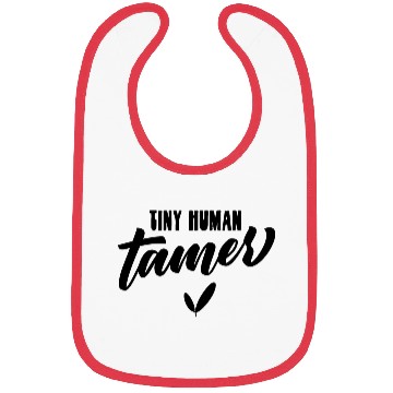 Discover Tiny Human Tamer Funny Teacher Bibs