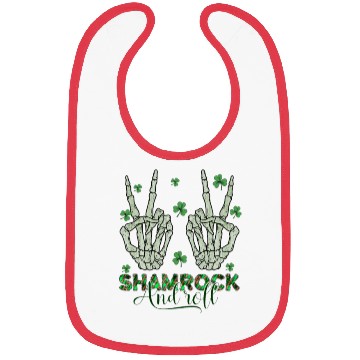 Discover St Patricks Day Irish Skeleton Shamrock And Roll Bibs
