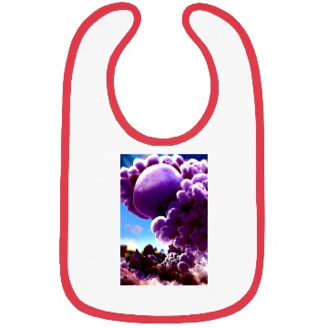 Discover Above the clouds, A purple landscape Bibs