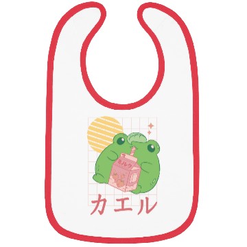 Discover Strawberry Milk Frog Japanese Bibs