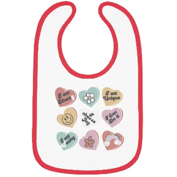Discover Positive Affirmations Bibs Candy Heart