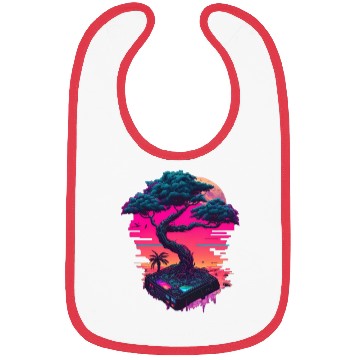 Discover Synthwave Bonsai Tree Bibs