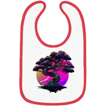 Discover Synthwave Bonsai Tree Bibs