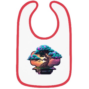 Discover Synthwave Bonsai Tree Bibs