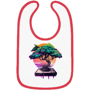 Discover Synthwave Bonsai Tree Bibs