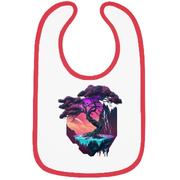 Discover Synthwave Bonsai Tree Bibs