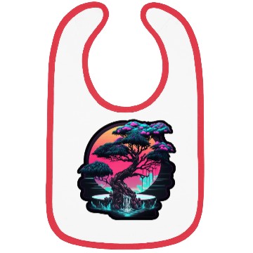 Discover Synthwave Bonsai Tree Bibs