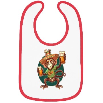 Discover Funny Spider Monkey Lover Mexican Spider Monkey Bibs