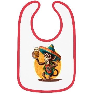 Discover Funny Spider Monkey Lover Mexican Spider Monkey Bibs