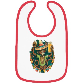 Discover Funny Spider Monkey Lover Mexican Spider Monkey Bibs