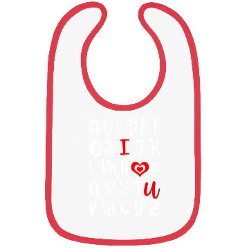 Discover Alphabet I Love You Bibs