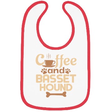 Discover coffe and basset hound Bibs
