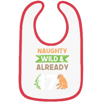 Discover Gift 17 years birthday girl boy Ape Monkey Bibs