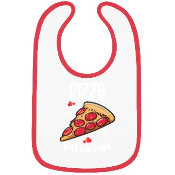 Discover Pizza is my Valentine Bibs