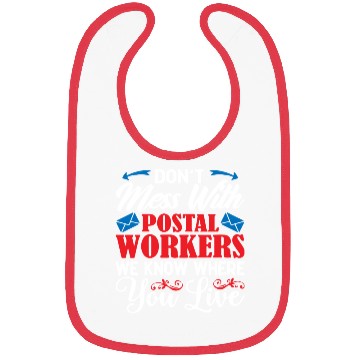 Discover Postal Worker, postal worker, mailman, postman Bibs