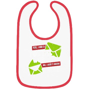 Discover Postal Worker, postal worker, mailman, postman Bibs