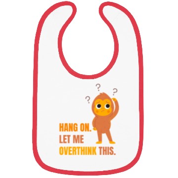 Discover Thoughtful Monkey Illustration Design Bibs