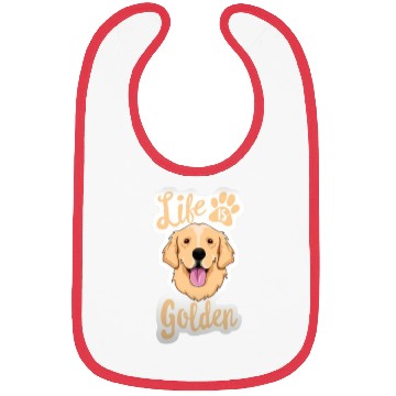 Discover Golden Retriever Illustration Comic Graphics Bibs