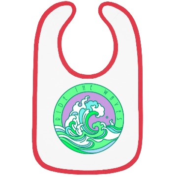 Discover Ride the Waves Surfing Emerald Bibs